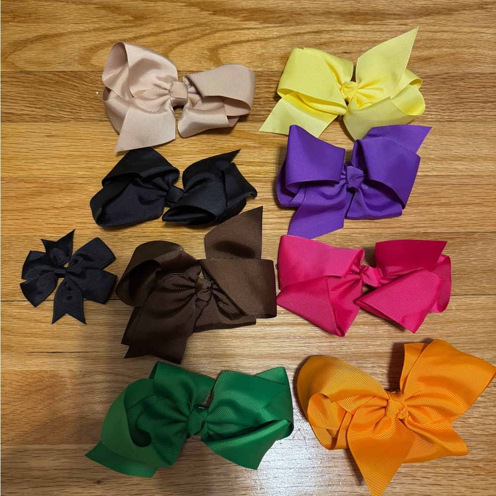 Colorful Kids Hair Bow Set